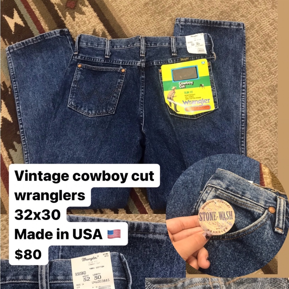 Vintage stone wash wranglers